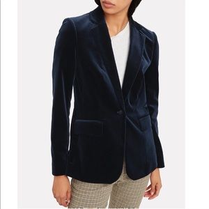 Frame Navy Velvet Blazer